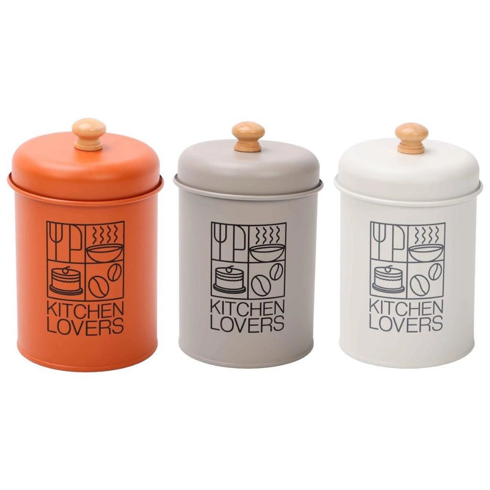 1 Pezzo Barattolo da Cucina in Metallo Collezione Dune 1000 cc 3 Colori