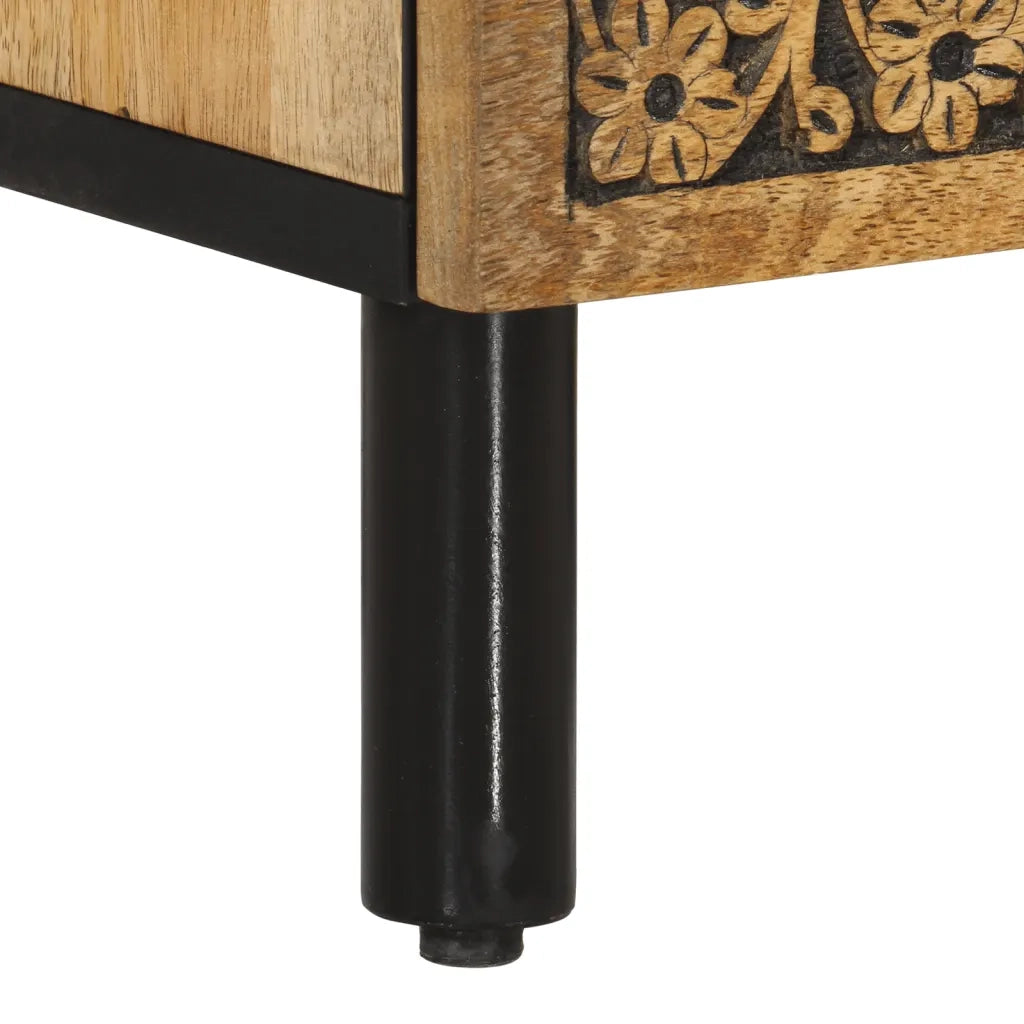 Mobile Porta TV 100x33x46 cm in Legno Massello di Mango 358230