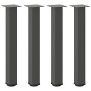 Set di 4 gambe regolabili per tavolo consolle 72-74 cm design moderno elegante finitura in acciaio antracite 02_0056767