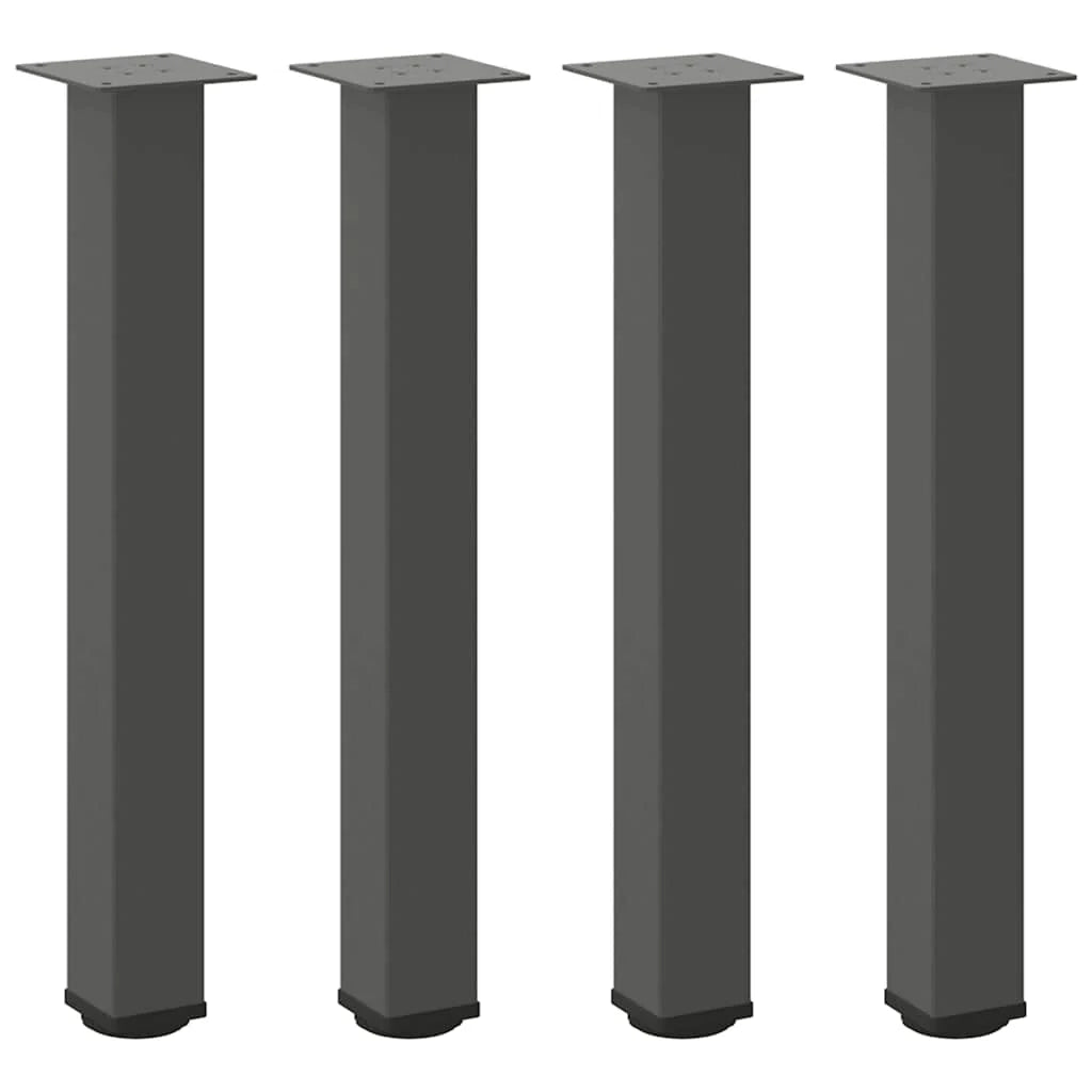 Set di 4 gambe regolabili per tavolo consolle 72-74 cm design moderno elegante finitura in acciaio antracite 02_0056767