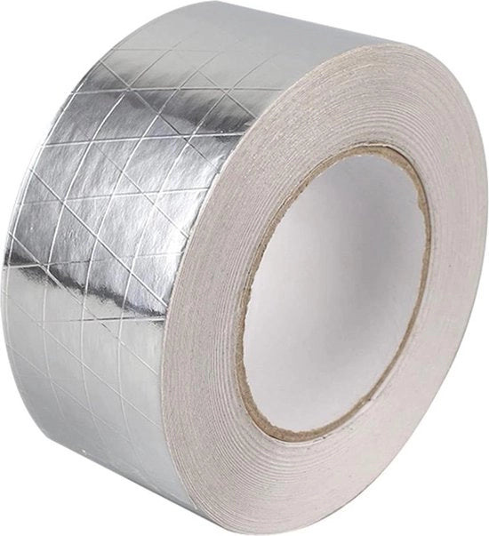 Tappetino di isolamento termo-shield in alluminio autoadesivo con fibra di vetro, 8 cm x 25 m, resistente a temperature.