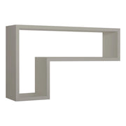 Mensola da Muro Modello LETTERA, Pensile Bagno, Mensola da Parete, Scaffale da Parete, 61x37 p15.5 cm. Finitura  MARRONE TALPA - MADE IN ITALY
