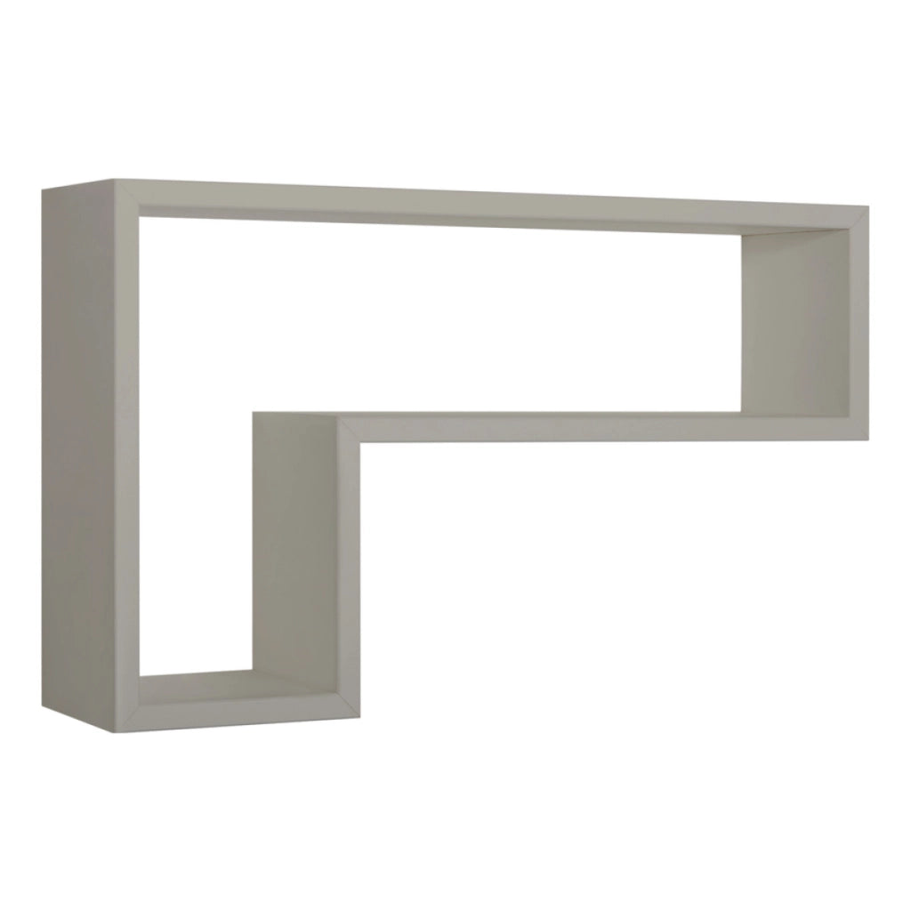 Mensola da Muro Modello LETTERA, Pensile Bagno, Mensola da Parete, Scaffale da Parete, 61x37 p15.5 cm. Finitura  MARRONE TALPA - MADE IN ITALY