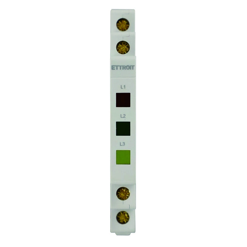Indicatore Luminoso Modulare Con 3 Fase L1 L2 L3 230V, Occupa Mezzo Modulo DIN, Lampada Spia Led Segnalazione