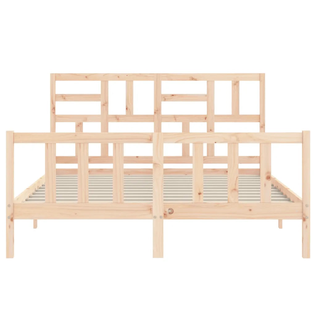 Giroletto senza Materasso-Struttura Letto 160x200 cm in Legno Massello di Pino 574596