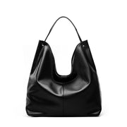Borsa a mano da donna in vera pelle, nera.