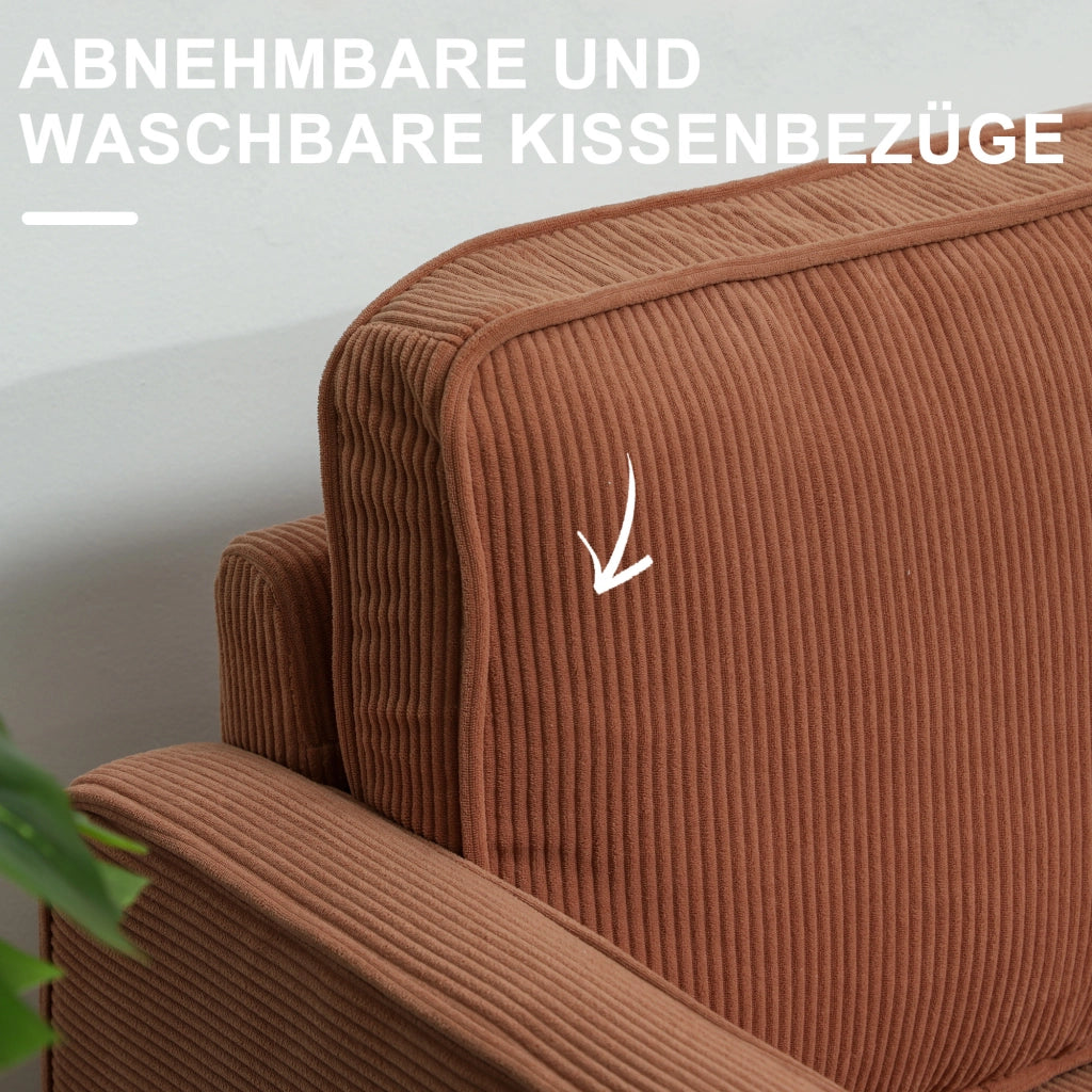 DIVANO 2 posti con vano contenitore 117x63x79 cm Poliestere Arancione