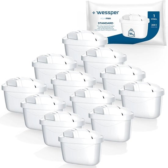 Filtro acqua per acqua AQUAMAX - compatibile con diversi modelli - 12 pezzi