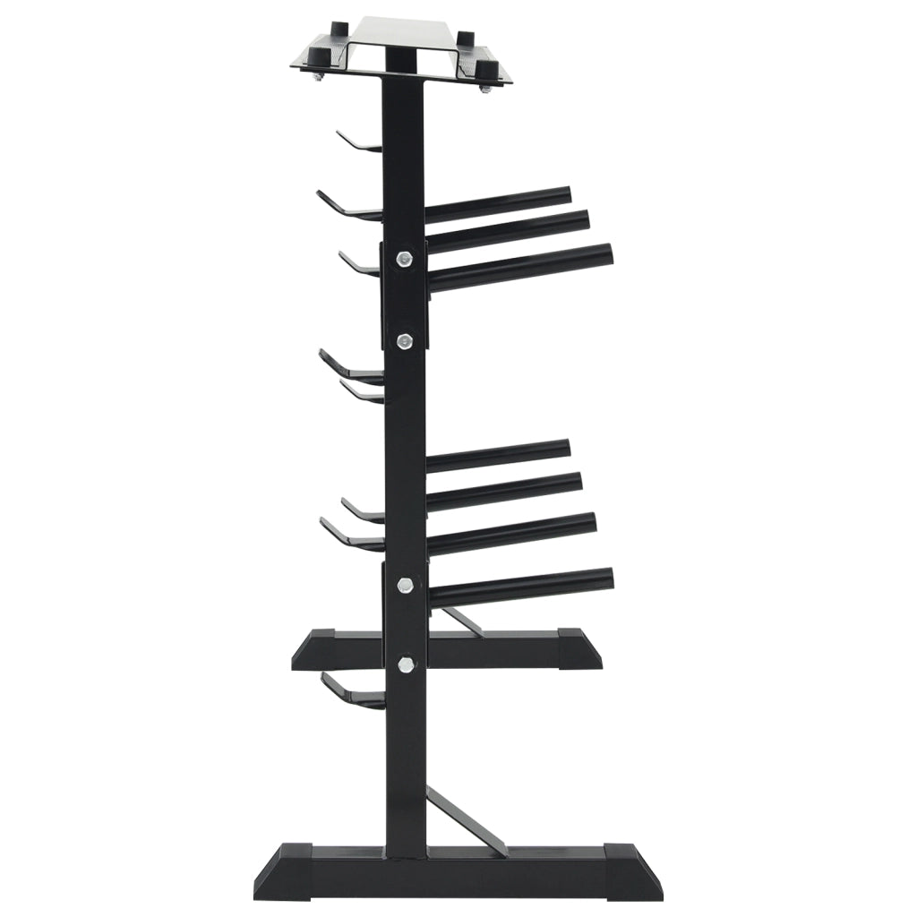 Porta Manubri con 7 Supporti e 8 Ganci 300 kg Acciaio