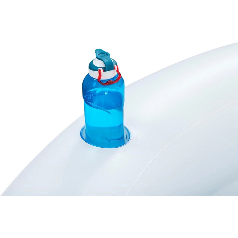 Trade Shop - Piscina Tonda Gonfiabile Family Stampa Arcobaleno 206x206x51cm Con 2 Portabicchieri 54443 -