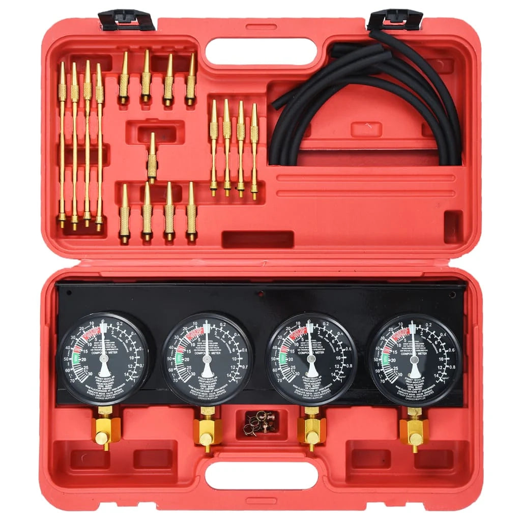 Kit di strumenti per misuratore di sincronizzazione del vuoto del carburatore strumento per veicoli per auto moto multicilindri garage officina 02_0004042