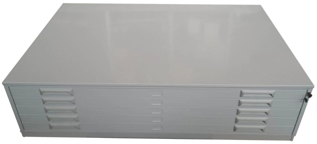 Cartella portadisegni orizzontale in metallo con 5 cassetti per fogli A0 cm. 140x96,5x55h