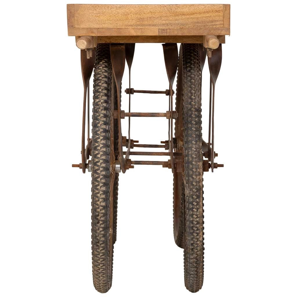 Carrello portavivande con ruote, marrone, 178x40x84h cm