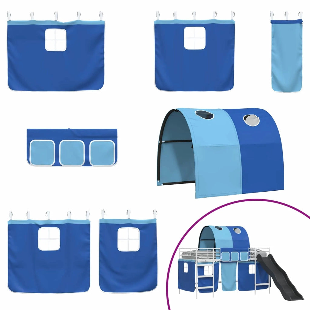 Struttura del letto loft per bambini-Giroletto per bambini Bianco e Blu 90 x 200 cm 864920