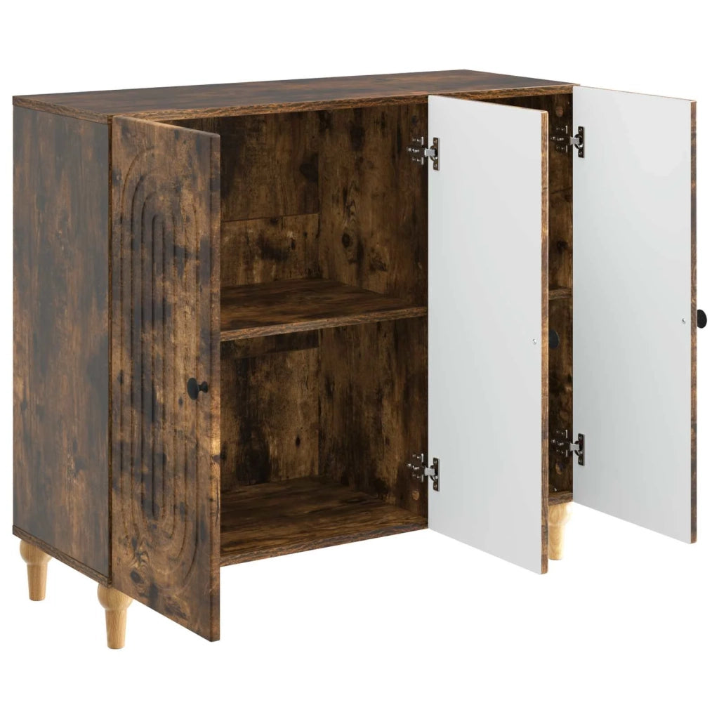 Credenza Rovere Fumo 89 x 34,5 x 80 cm Legno ingegnerizzato