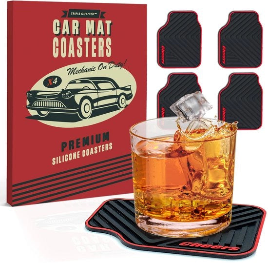 Set di sottopiedini siliconici tridirezionali, idee regalo divertenti per uomini in auto, piccoli gadget utili e cool, regali per Pasqua, San Valentino, Natale, decorazione della camera per uomini