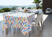 Tovaglia Miros Resinata Antimacchia Copritavolo Cucina Disegno Fish Color - 140x240 - Fish Color