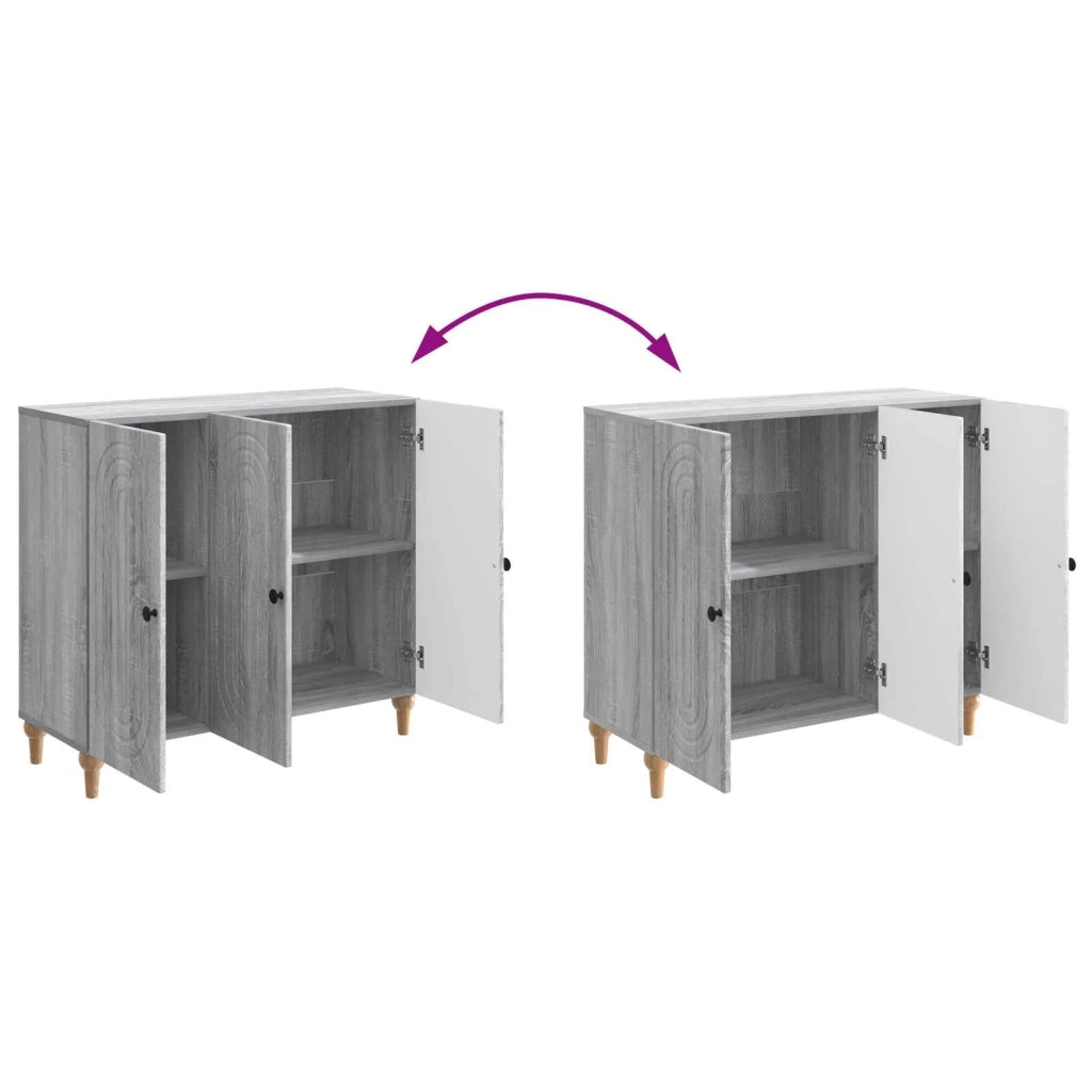 Credenza Grigio Sonoma 89 x 34,5 x 80 cm Legno ingegnerizzato