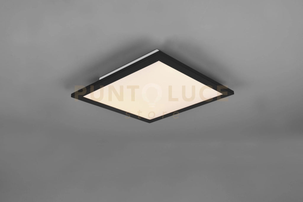 ALPHA PLAFONIERA LED 13,5W 1600lm, 3000K QUADRATA BORDO NERO 30X30CM