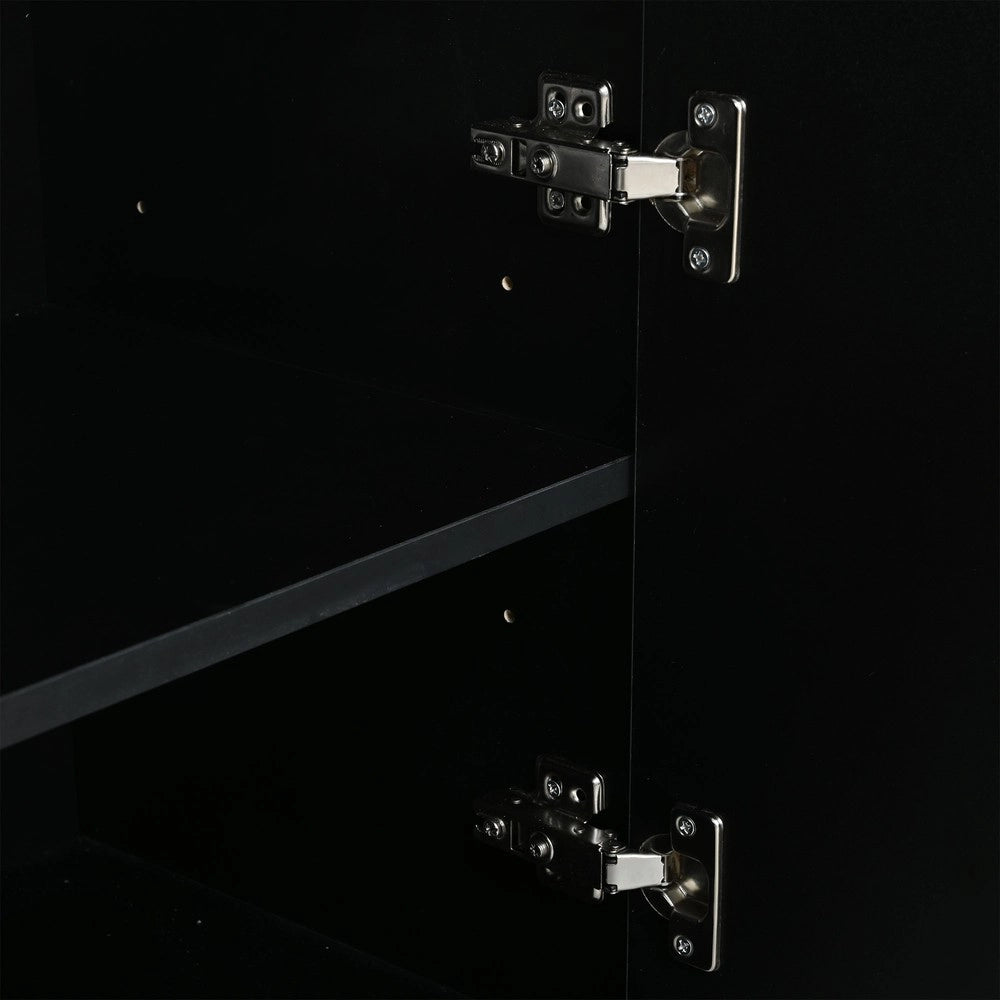 Credenza Soggiorno 3 Ante ¨C MINIMAL ¨C Nero, Truciolato, 160x60x35