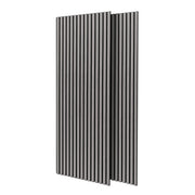 Mozart - Set di 2 pannelli fonoassorbenti decorativi in legno 235x60 cm, grigio