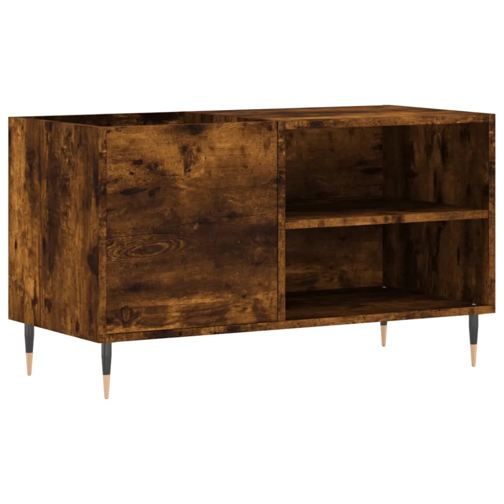 Mobile Porta Dischi Rovere Fumo 85x38x48 cm Legno Multistratocod mxl 105995