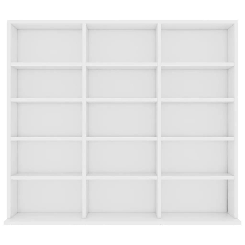 Armadietto Porta CD Bianco 100x23x89,5 cm in Legno Multistrato 801787