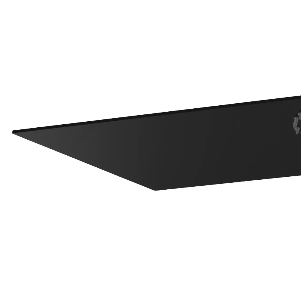 Soffione doccia ultrapiatto a parete nero opaco in acciaio inox
