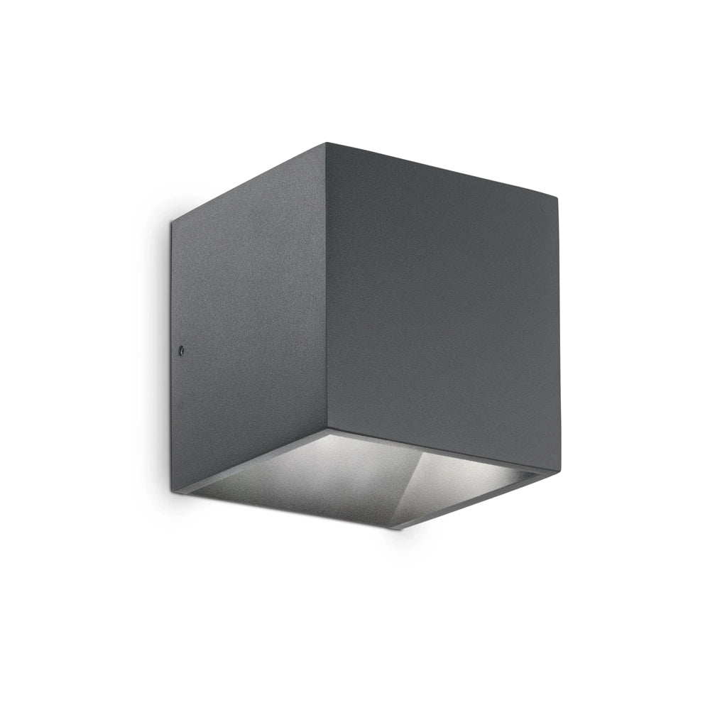 Applique Moderna Rubik Alluminio Antracite Led 8,5W 4000K Luce Naturale