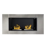 Camino Bioetanolo da Parete con 2 Bruciatori Capacità di 3L 13600BTU 110 x 54 x 14,5cm