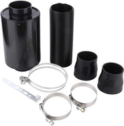 Kit di Intake d'aria a Fibra di Carbonio Universale - Incluso Tubo di Aspirazione d'aria - Guanto in Silicone e Set di Filtro per Auto