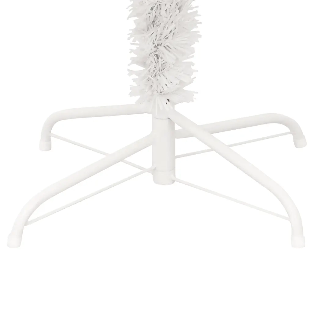 Albero di Natale Preilluminato con Vaso Bianco 150 cm in PVC 344653