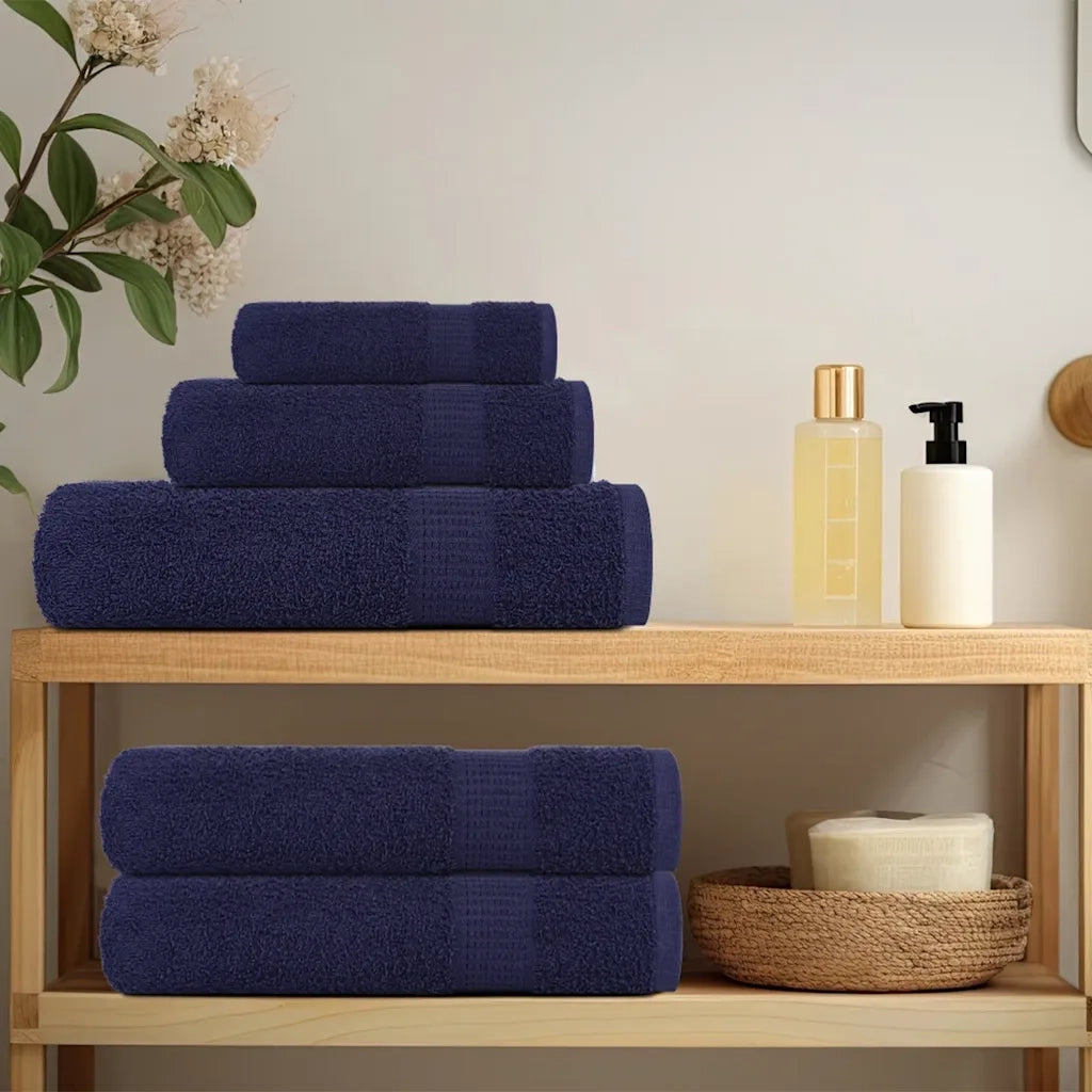 Asciugamani da bagno FROGN 10 pz Blu navy 100x150 cm 360 g/m² 136790