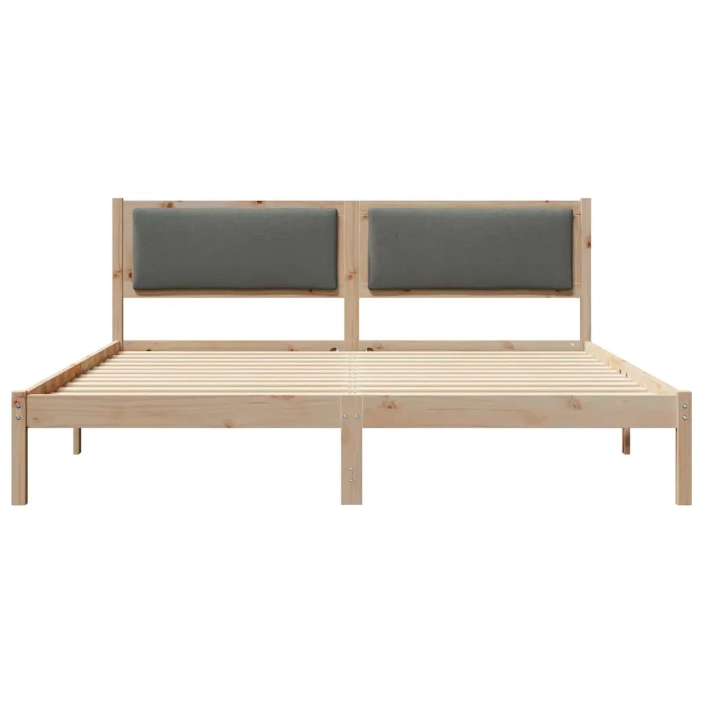 Struttura del letto Grigio scuro 200 x 200 cm Pino massello