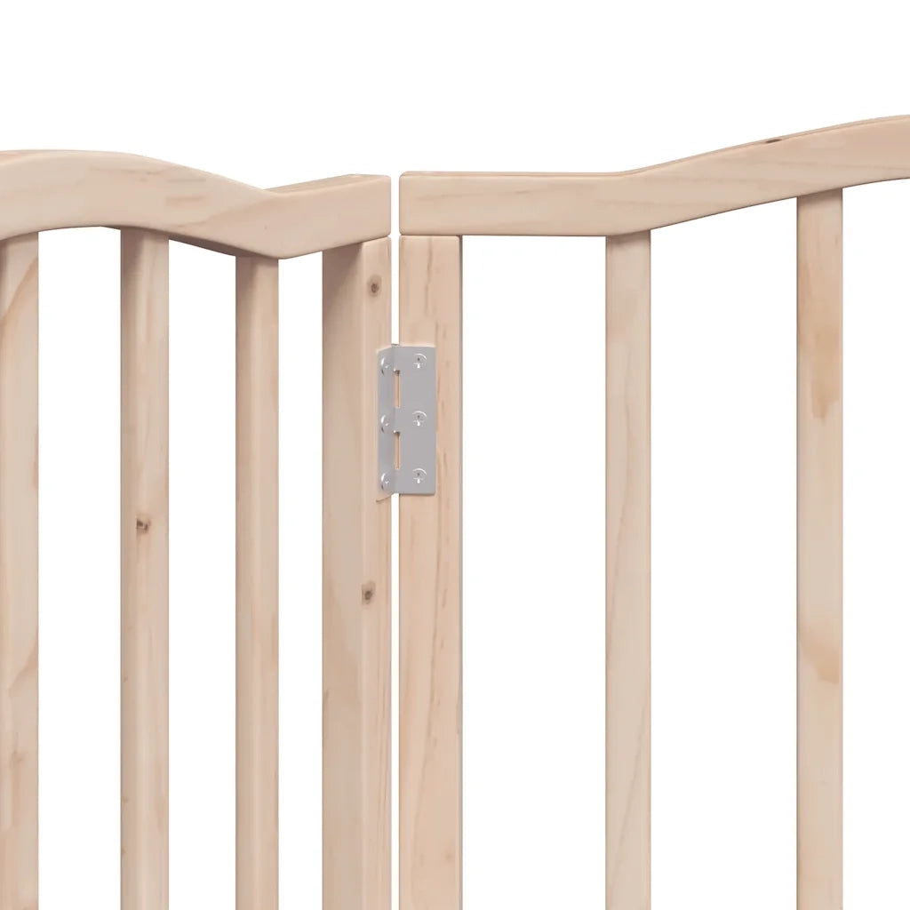 Cancello per Cani Pieghevole 3 Pannelli 150 cm Legno di Pioppo CFW1557962