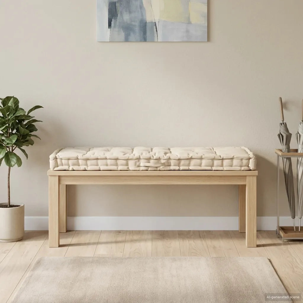 Cuscino per pallet | Cuscini per sedie e Pavimento in Cotone 120x40x7 cm Beige