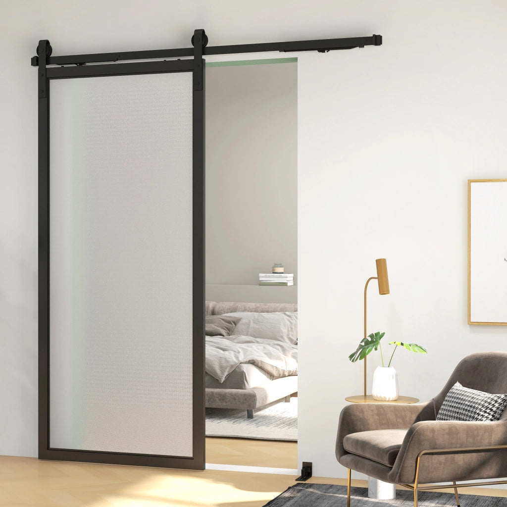 Kit Porte Scorrevoli ¨C zephmum ¨C Nero, Acciaio, 183cm