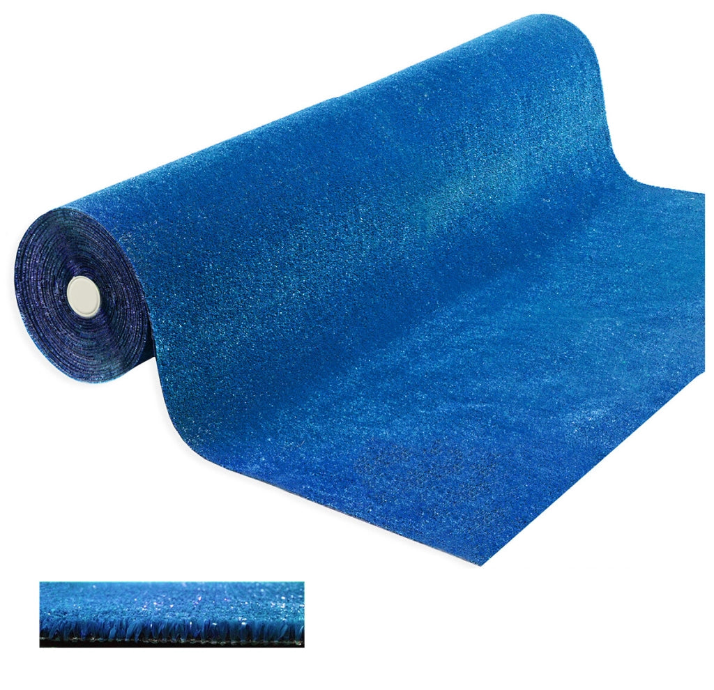 Erba Sintetica Blu 2x5 Mt 7mm Decorativa Casa Negozio Giardino Prato Manto Erboso