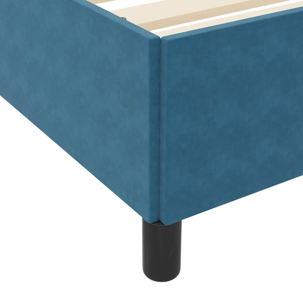 vidaXL Struttura del letto Blu scuro, Bianco e Blu scuro 120 x 190 cm