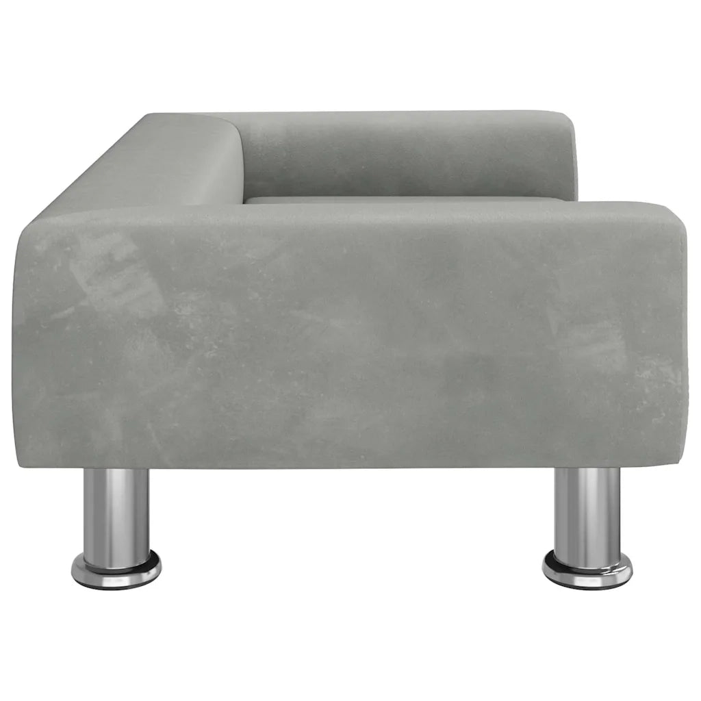 Lettino per Cani Grigio Chiaro 70x45x26,5 cm in Velluto 171919