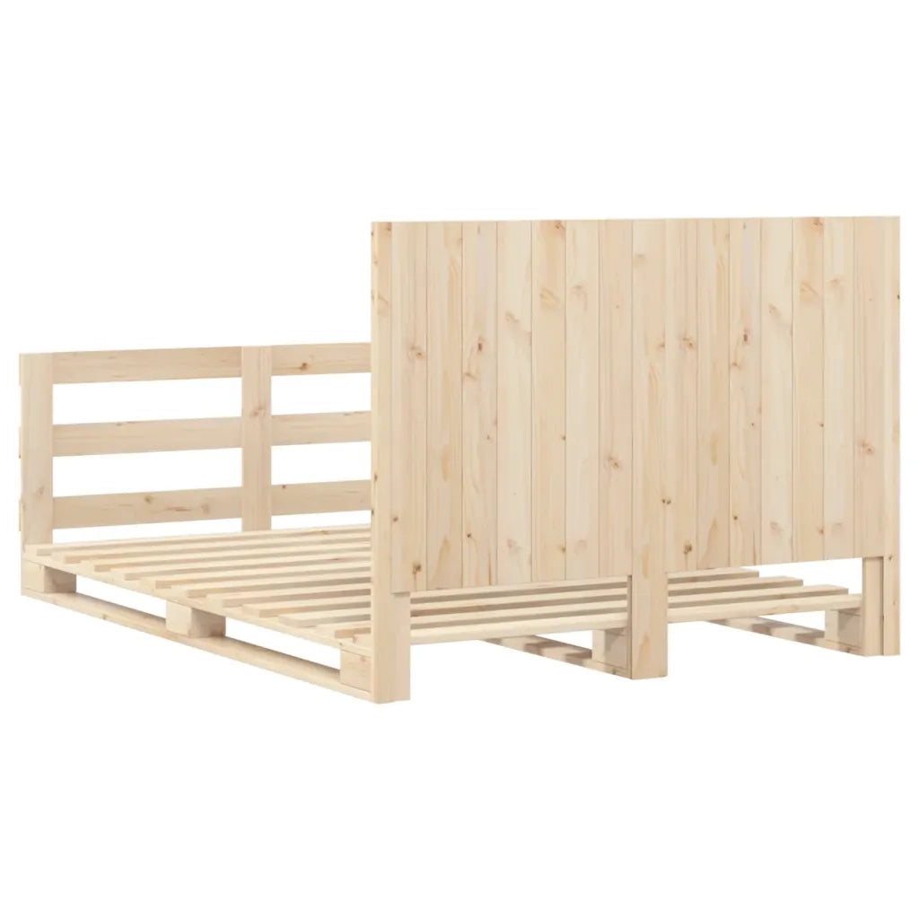 Giroletto con Testiera 140x200 cm in Legno Massello di Pino