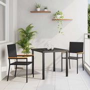 Sedie impilabili da giardino 2 pcs Nero e Marrone 42006825