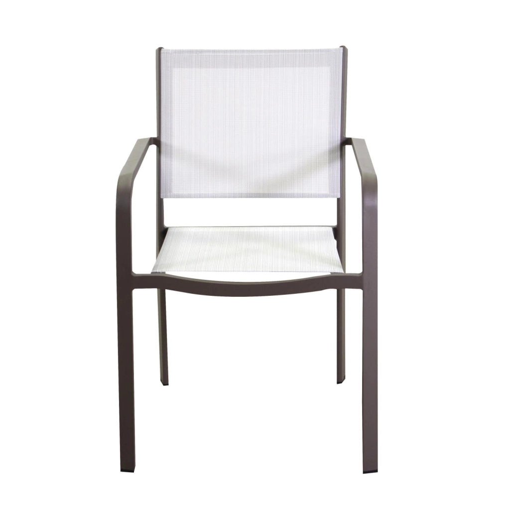 Sedia da Giardino 55x61xh84,5 cm in Alluminio e Texilene El Paso Marrone