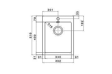 Apell LNP40F Lavello montato su piano Rettangolare