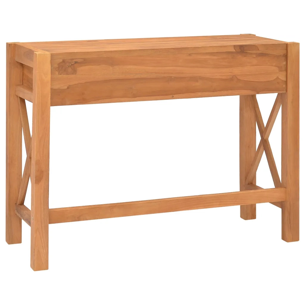 Scrivania con 2 Cassetti 100x40x75 cm Legno di Teak Riciclato cod mxl 71515