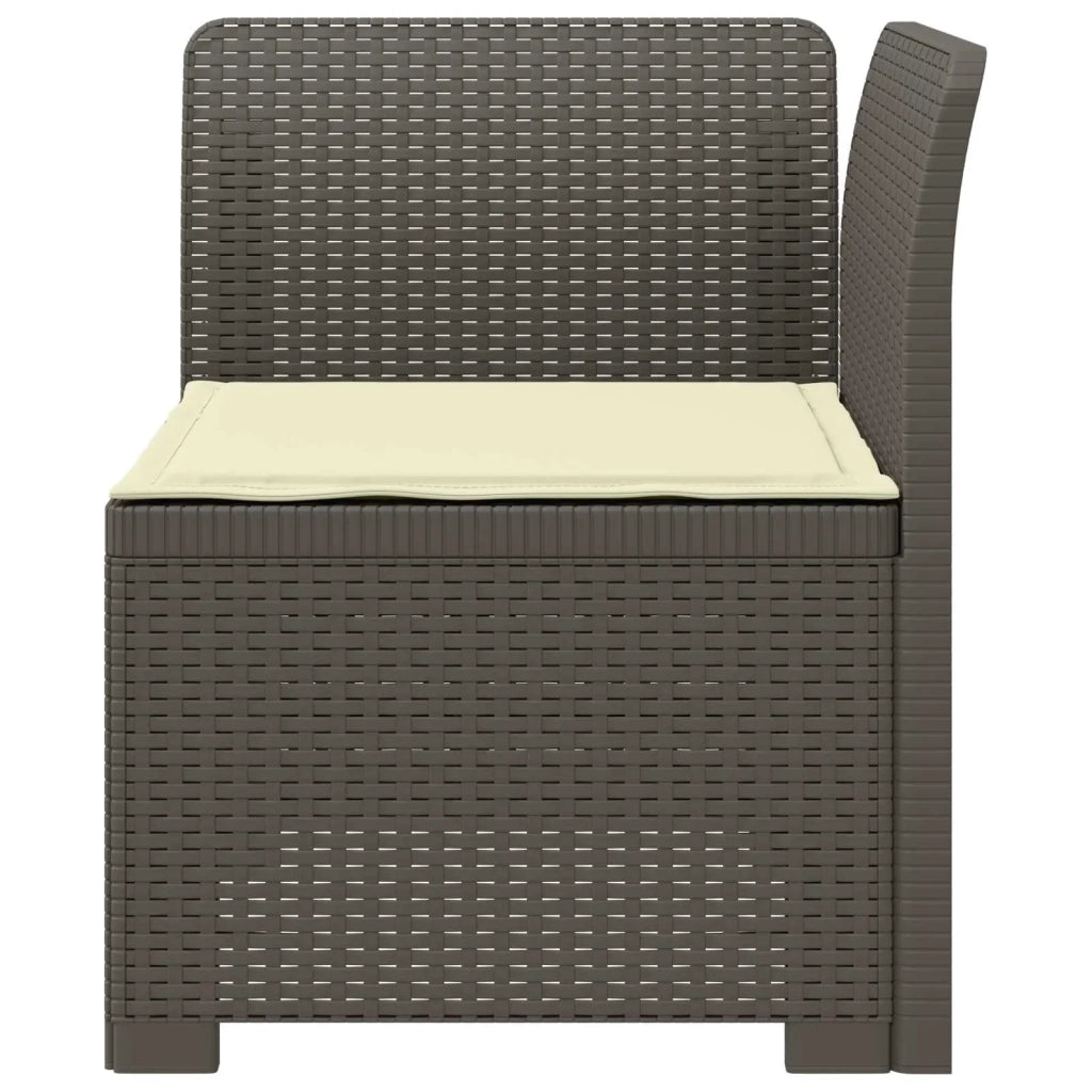 Divano da esterno-Divano da Giardino a 1 Posto con Cuscino Aspetto Rattan PP 425809