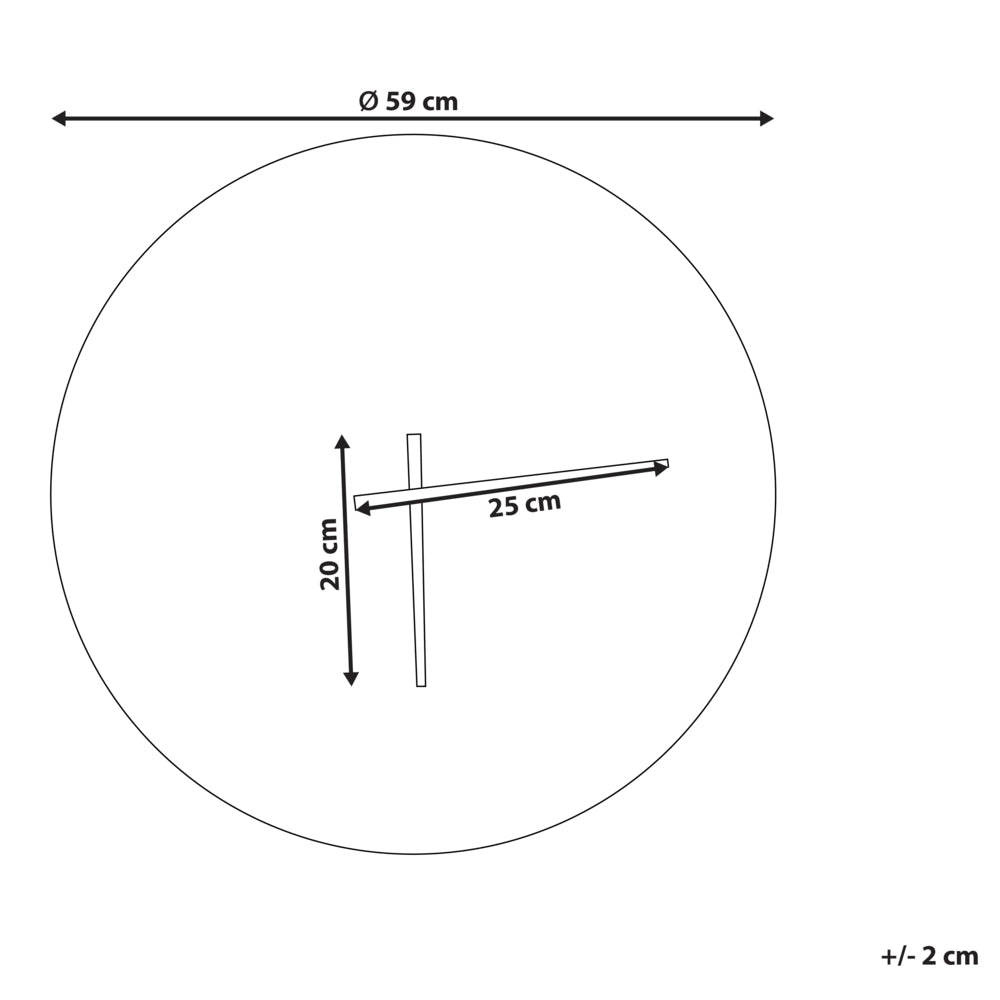 Orologio da parete finitura ottone alluminio ø 59 cm Decorazione soggiorno sala da pranzo