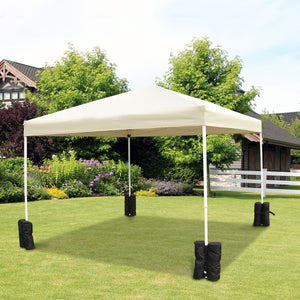Set 4 Piedistalli Zavorra per Ancoraggio Gazebo con chiusura a Velcro Nero