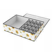 Trade Shop - Box Scatola Salvaspazio 16 Griglie Tasche Vani Porta Oggetti Organizer 43x28x11 -