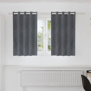 Tende oscuranti 2 pcs Grigio chiaro 140 x 140 cm Velluto 4107283